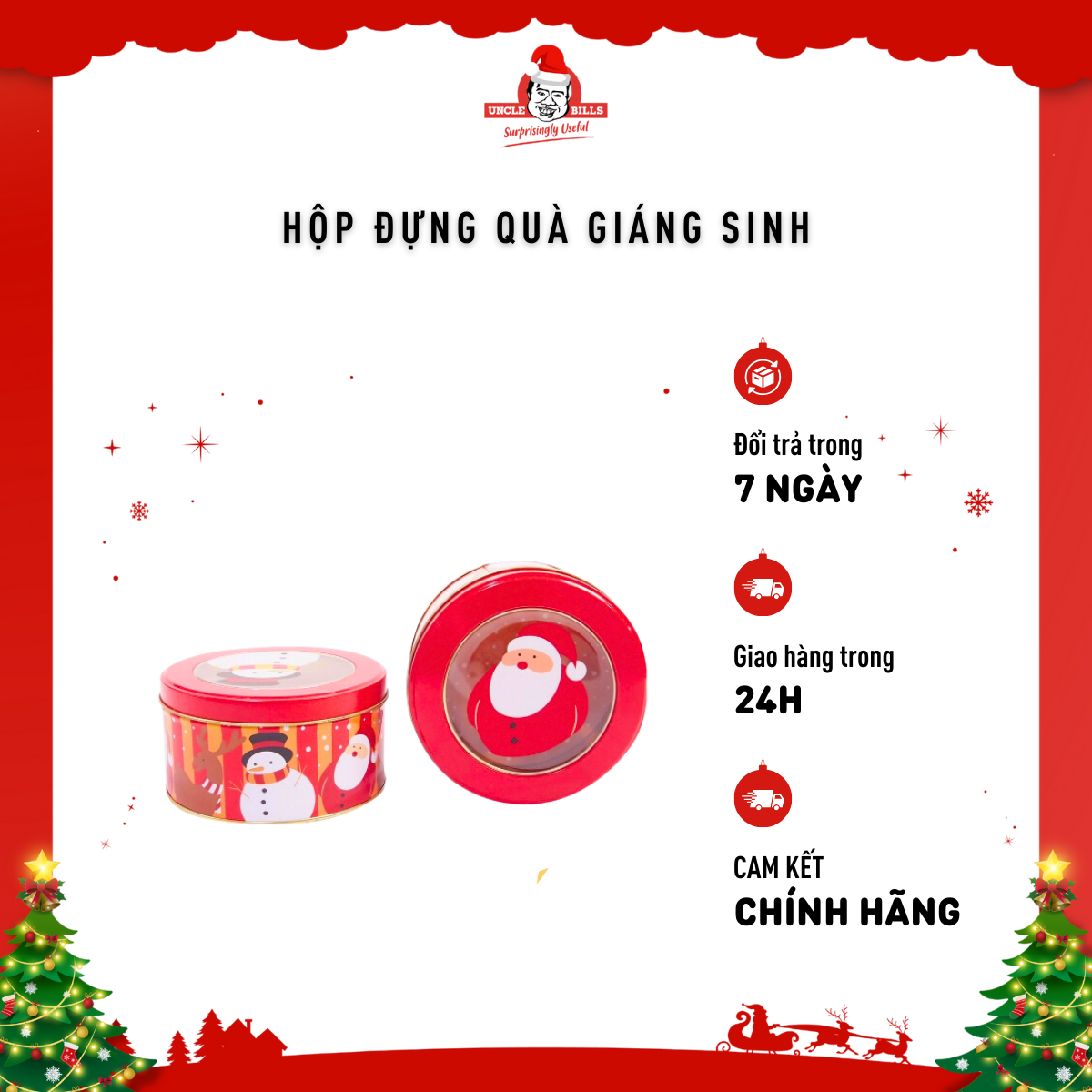 Hộp Quà Có Nắp Đậy Gáng Sinh XB1723