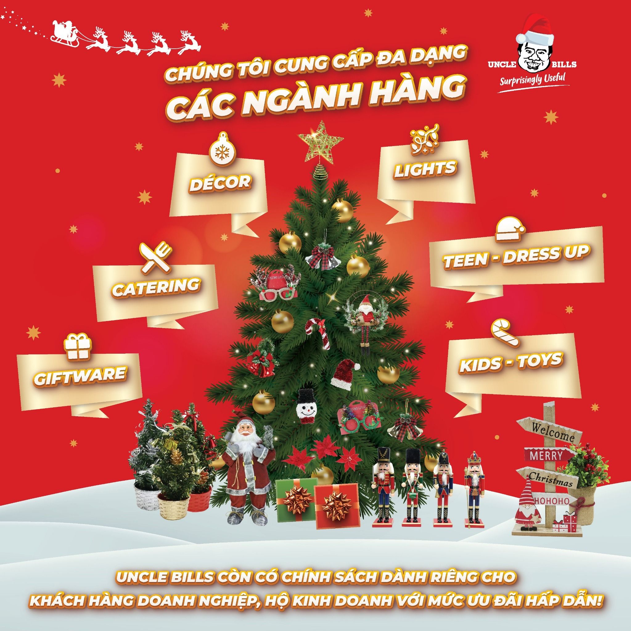 Vòng hoa hạt đỏ Xmas 1.5m XA3855