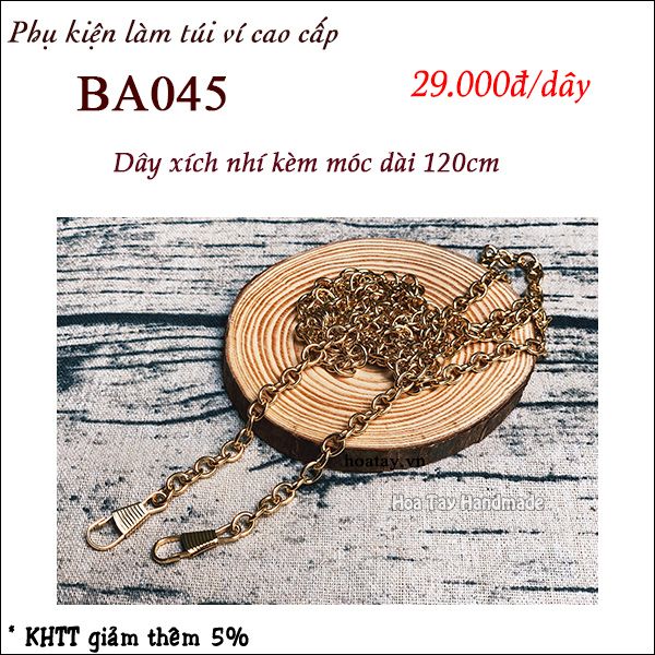 Dây xích nhí kèm móc dài 120cm BA045