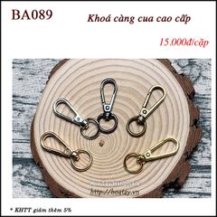 Khoá càng cua làm dây đeo đuôi tròn bản 1.3cm - Phụ kiện làm túi ví BA089