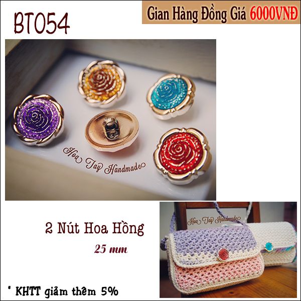 Nút áo Hoa Hồng BT054