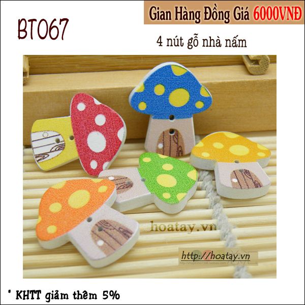 Nút gỗ Nhà Nấm BT067