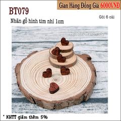 Nhãn gỗ hình tim nhí BT079