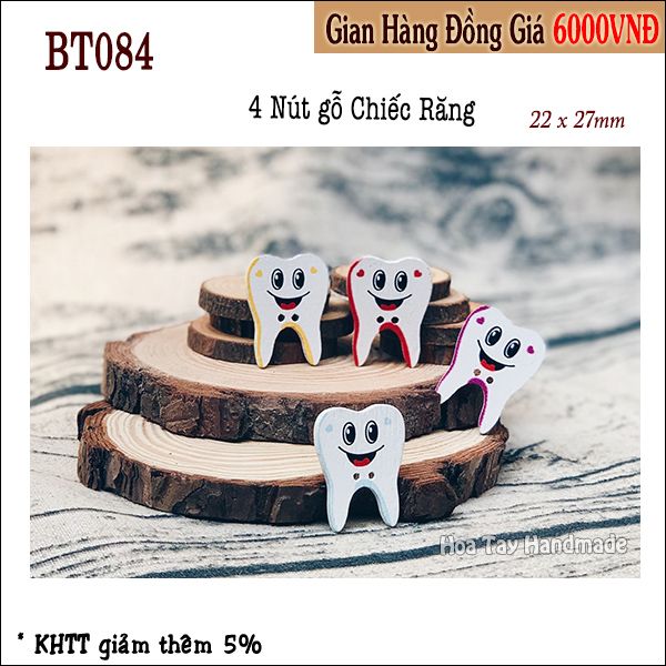 Nút Gỗ Hình Cái Răng BT084