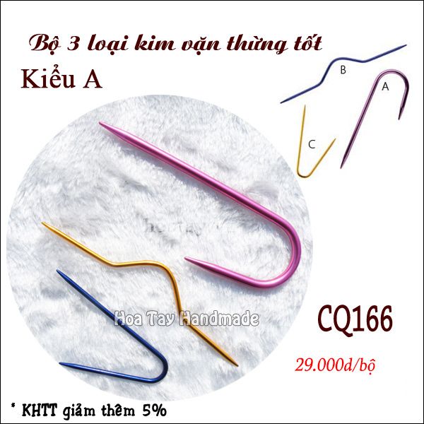 Bộ 3 kim vặn thừng loại tốt có 2 kiểu CQ166