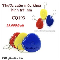 Thước dây cuộn móc khoá hình trái tim CQ193