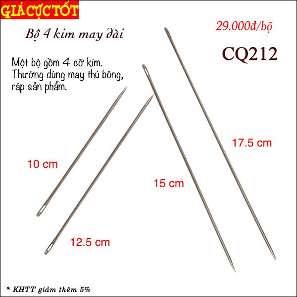 Bộ 4 Kim may dài CQ212