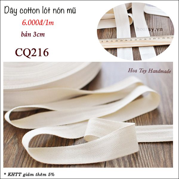 Dây cotton lót nón mũ CQ216