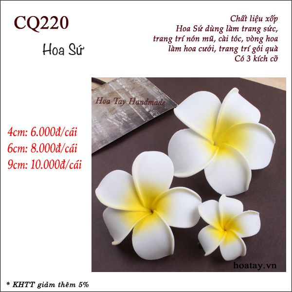 Hoa Sứ - Hoa sứ cài tóc CQ220