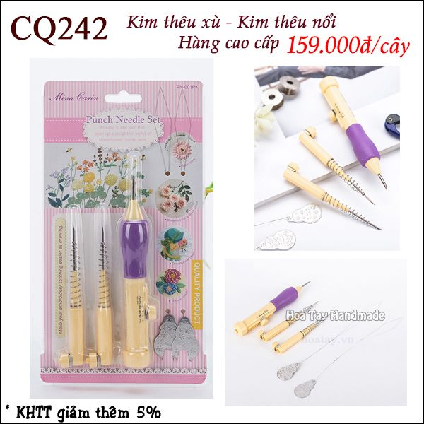 Kim thêu xù - Kim thêu nổi - Punch Needle Hàng Cao Cấp CQ242