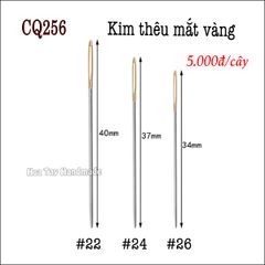 Kim thêu tay - Kim thêu mắt vàng đầu tù CQ256