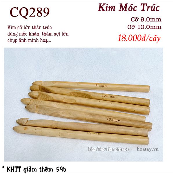 Kim móc trúc cỡ lớn dùng móc sợi vải, sợi len nhung -  CQ289