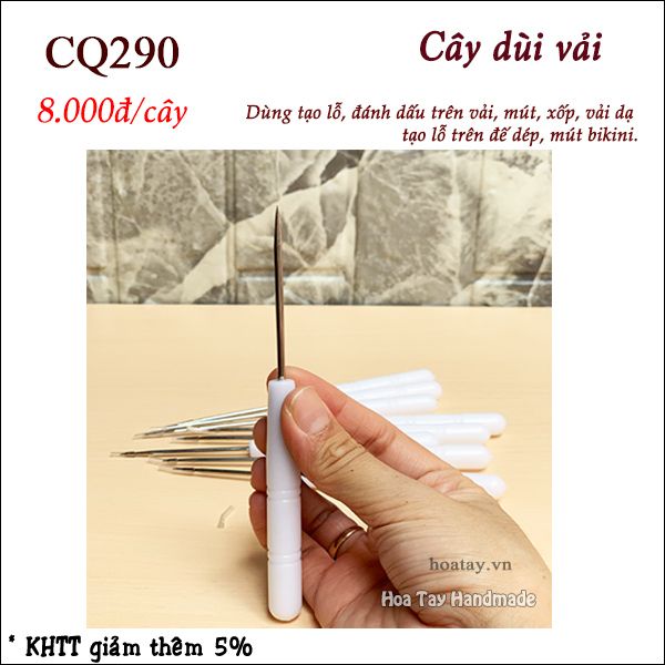 Cây dùi vải dùng đánh dấu và tạo lỗ trên vải, trên mút, xốp, vải dạ CQ290