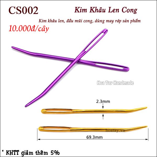 Kim Khâu Len Cong- Kim may len cong bằng Kim Loại CS002 - Hoa Tay Handmade