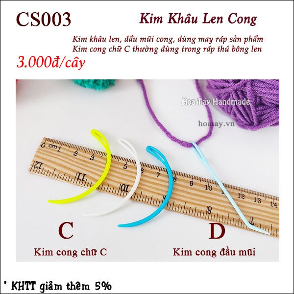 Kim may len cong bằng nhựa CS003 - Hoa Tay Handmade