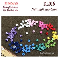 Nút ngôi sao siêu nhỏ 6mm làm đồ búp bê, gấu bông DL016