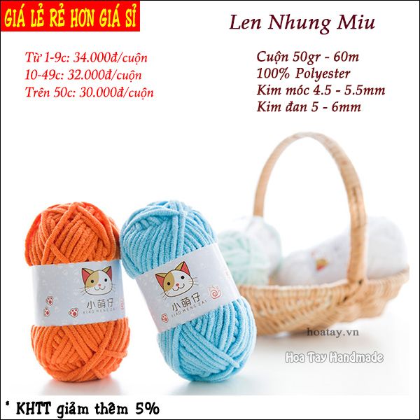 SALE BỎ MẪU - Len Nhung Miu