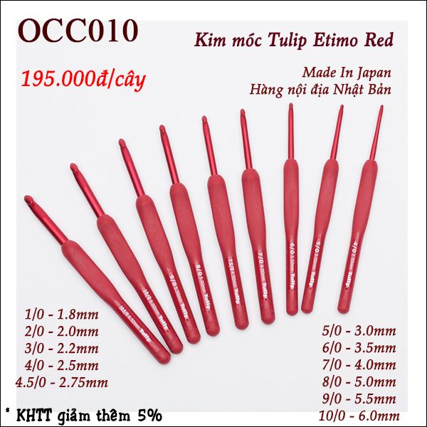 Kim móc Nhật Tulip Etimo Red