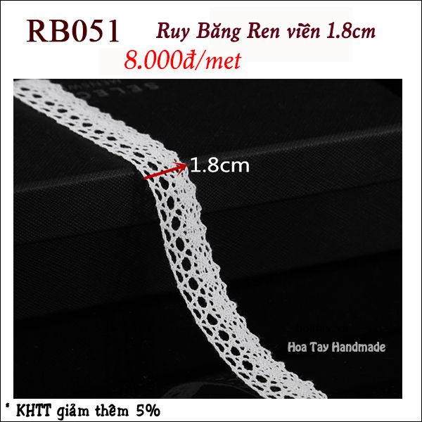 Ruy Băng Ren Vintage Kiểu Viền - bản 1.8cm RB051