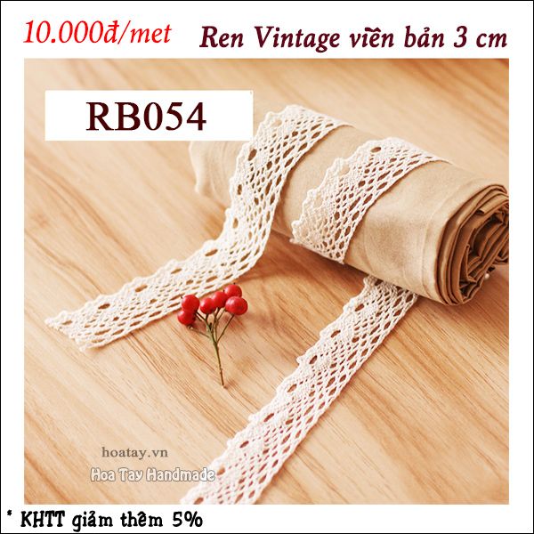 Ruy Băng Ren Vintage Viền bản 3cm RB054