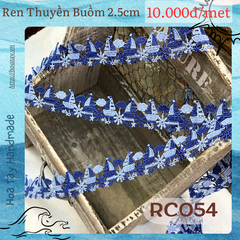 Ruy Băng Ren Thêu hoạ tiết Thuyền Buồm 2.5cm RC054