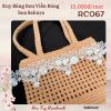 Ruy Băng Ren viền bóng hình hoa sakura dùng trang trí nón mũ, túi ví. RC067