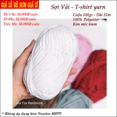 Sợi vải - Tshirt yarn - cuộn 100gr