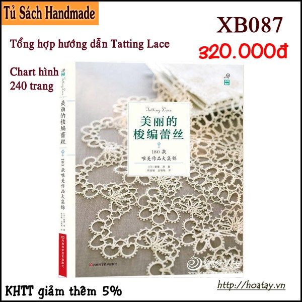 XB087 - Sách tổng hợp hướng dẫn Tatting Lace