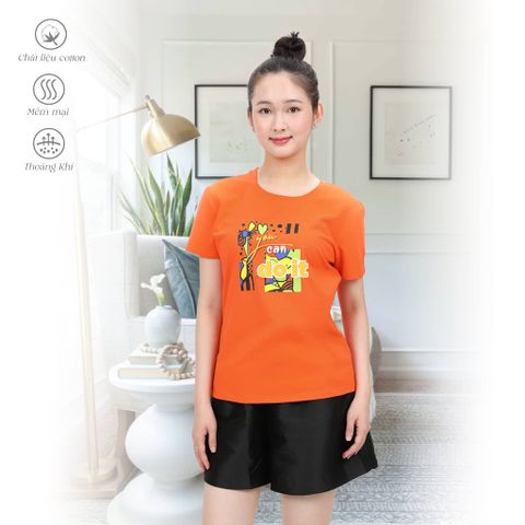 Áo thun nữ form suông chất liệu Cotton cao cấp 020p 0971