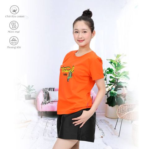 Áo thun nữ form suông chất liệu Cotton cao cấp 020p 0972