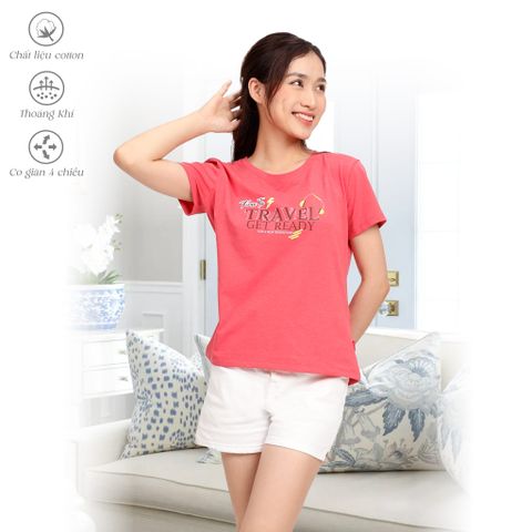 Áo thun nữ form suông chất liệu Cotton cao cấp 190p 0411