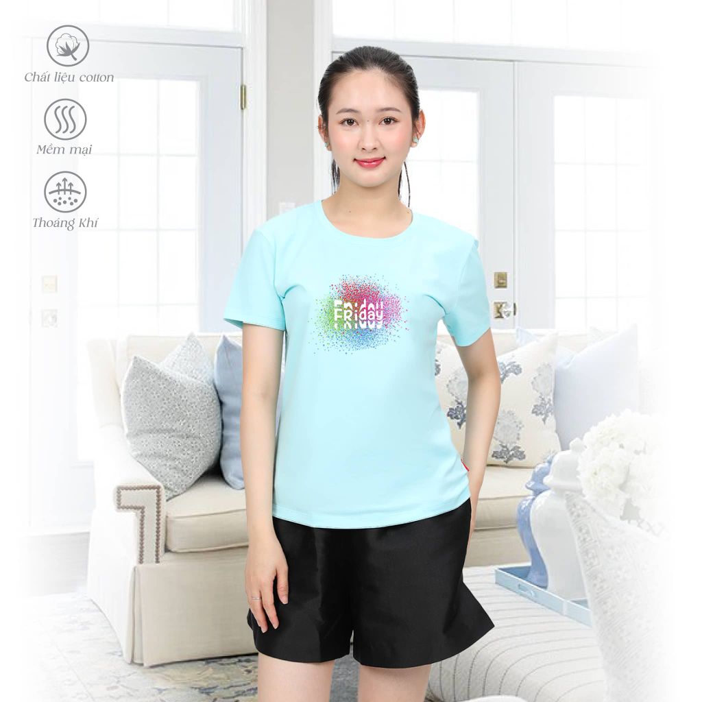 Áo thun nữ form suông chất liệu Cotton cao cấp 020p 0881