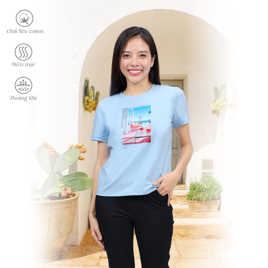 Áo thun tay ngắn cotton form basic 020p 1801