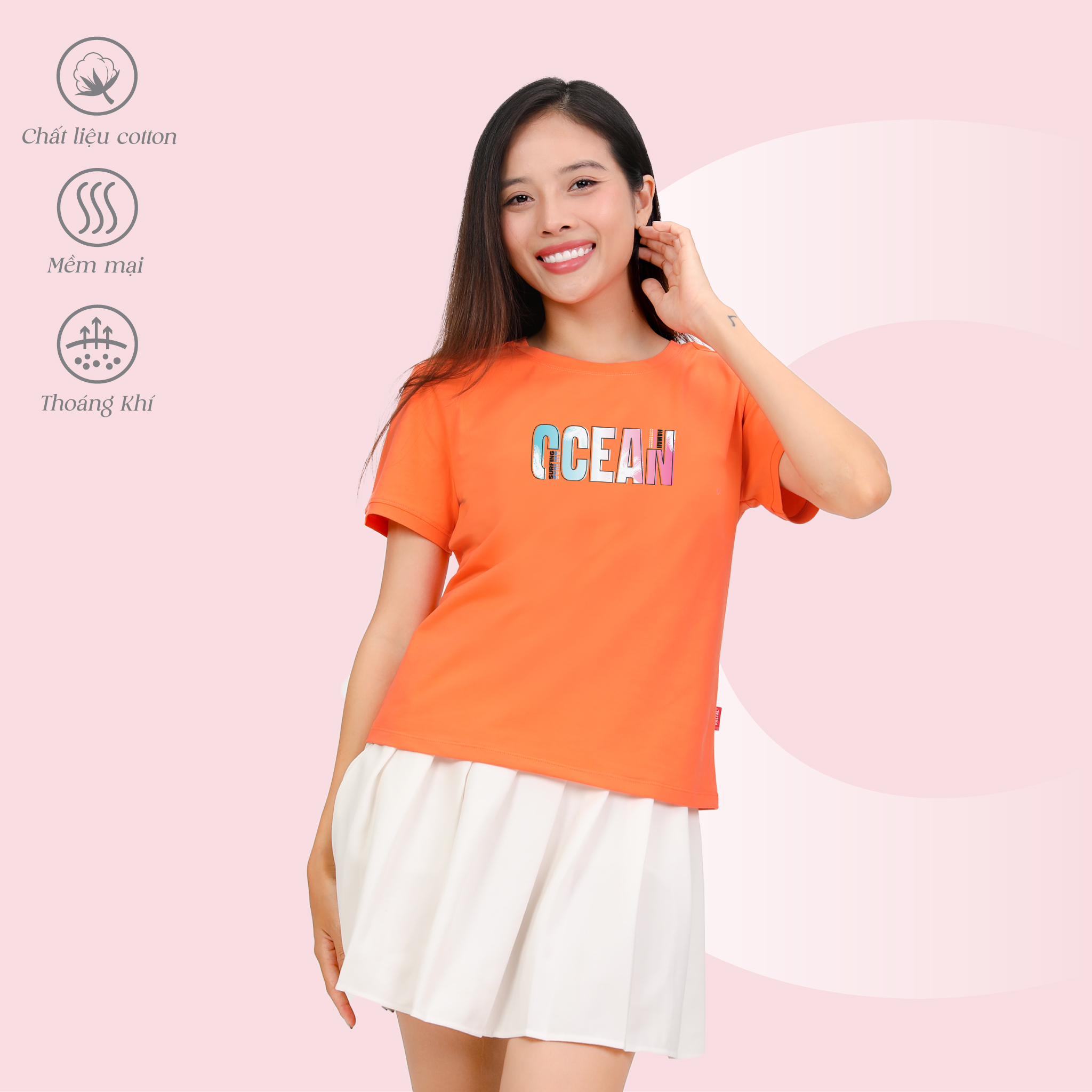 Áo thun tay ngắn form cơ bản cotton 020p 0305