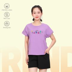 Đồ bộ ngủ nữ kiểu quần đùi tay ngắn cotton 195p 5226