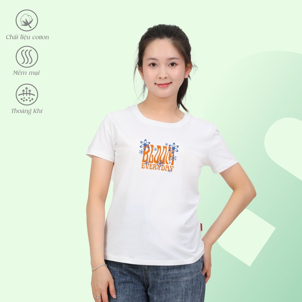 Áo Thun Tay Ngắn Cổ Tròn Form Suông Cotton 020p 0316