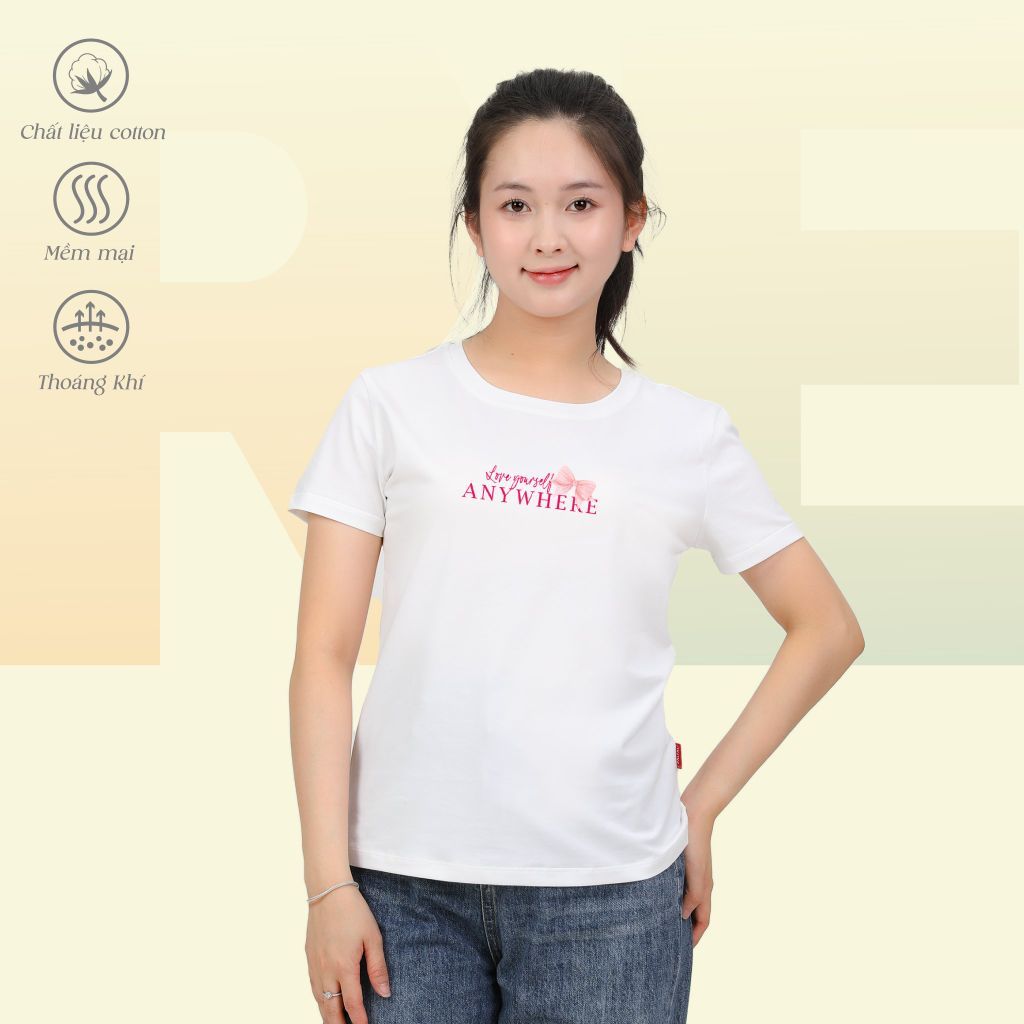 Áo Thun tay Ngắn Form Suông Cổ Tròn Cotton 020p 0320