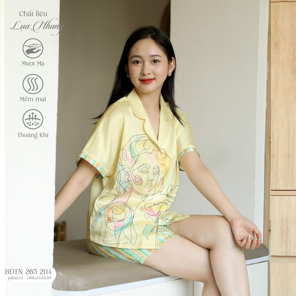 Bộ đùi tay liền lụa nhung 265p 2114