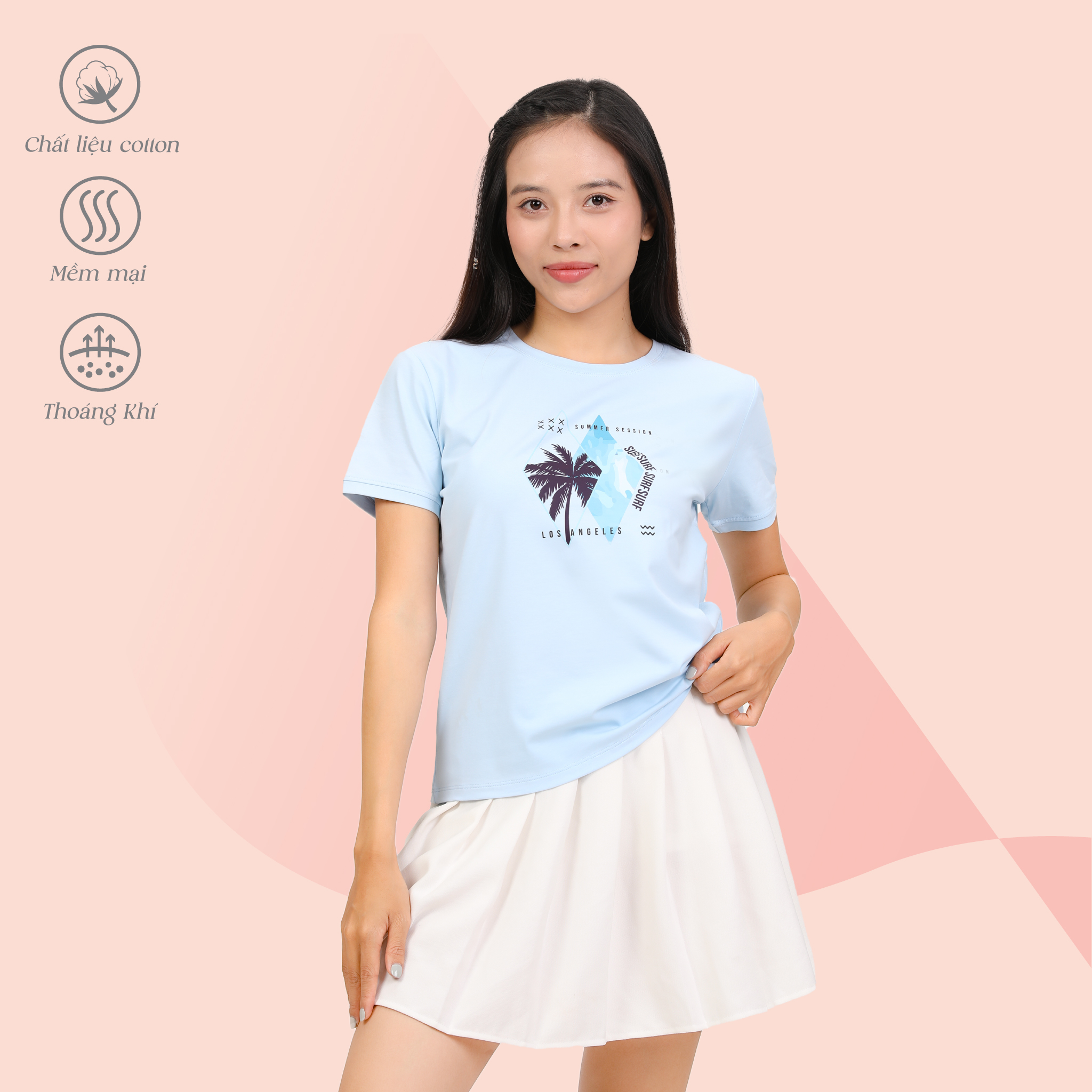 Áo thun tay ngắn form cơ bản cotton 020p 0308