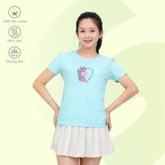 Áo Thun Tay Ngắn Cổ Tròn Form Suông Cotton 020p 0314