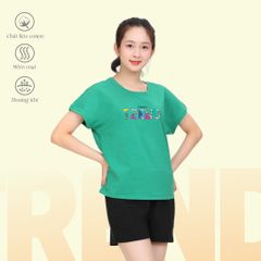 Đồ bộ ngủ nữ kiểu quần đùi tay ngắn cotton 195p 5226