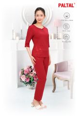 Đồ bộ mặc nhà nữ kiểu quần dài tay lỡ cotton 193p 3334