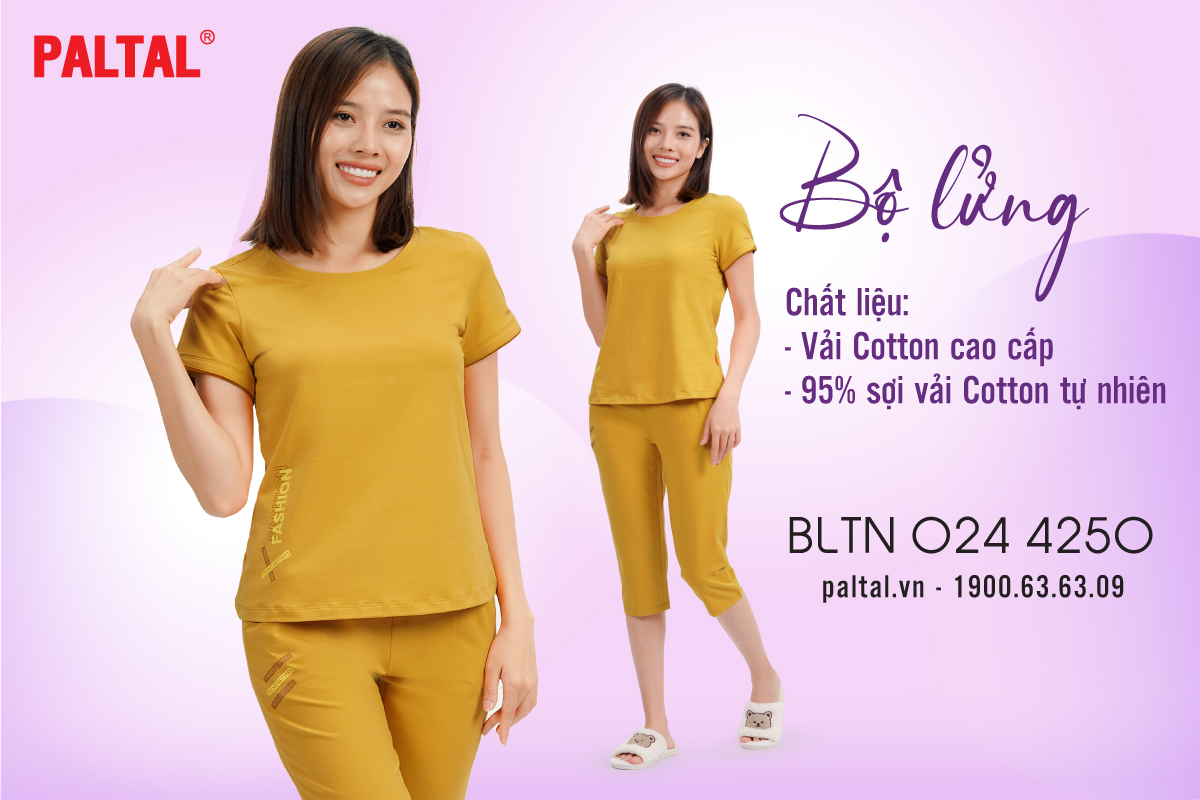 Đồ bộ nữ mặc nhà kiểu quần lửng tay ngắn cotton 024p 4250