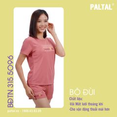 Đồ bộ ngủ nữ quần đùi tay ngắn vải Mắt lưới thoáng khí 315p 5096