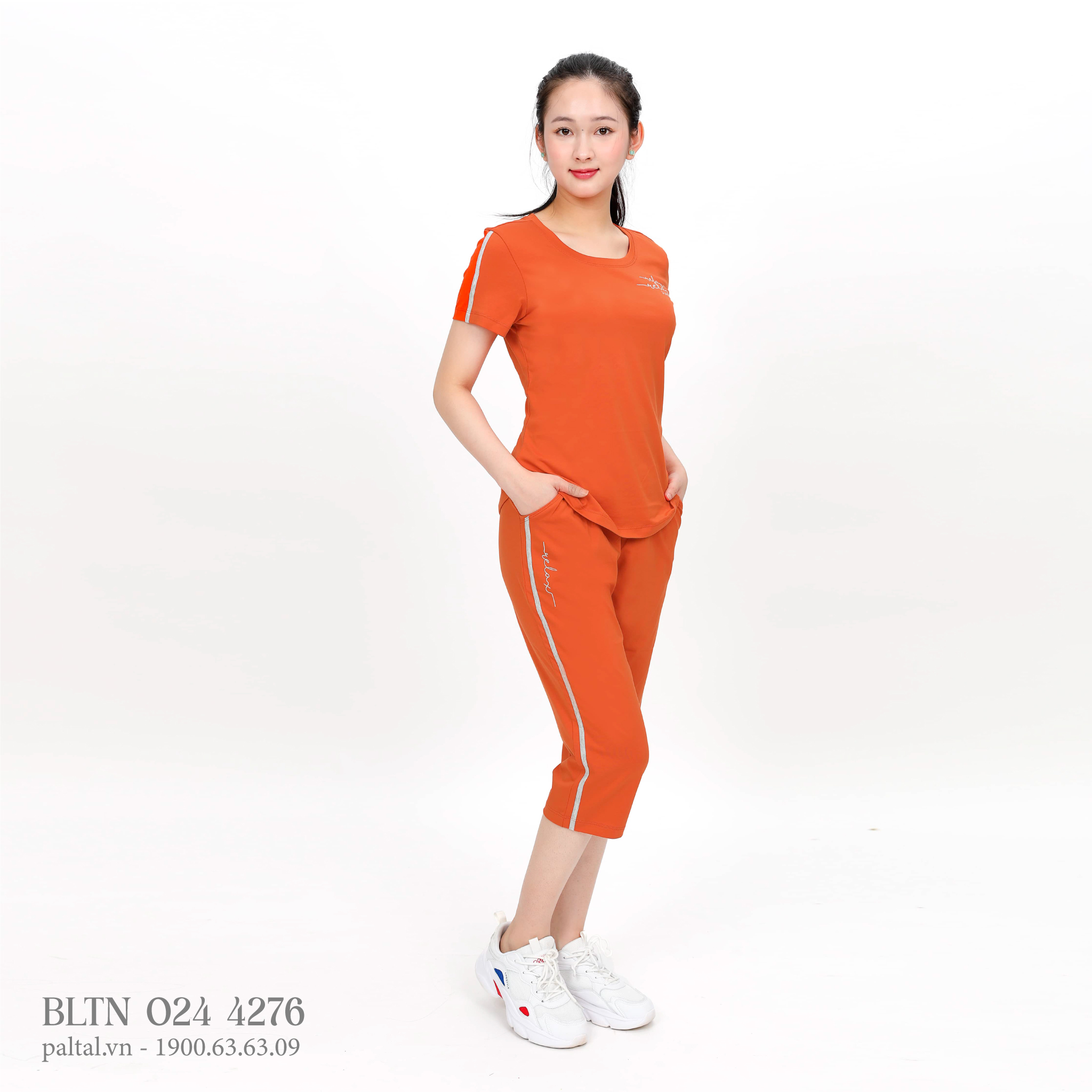 Đồ bộ nữ mặc nhà kiểu quần lửng tay ngắn cotton 024p 4276