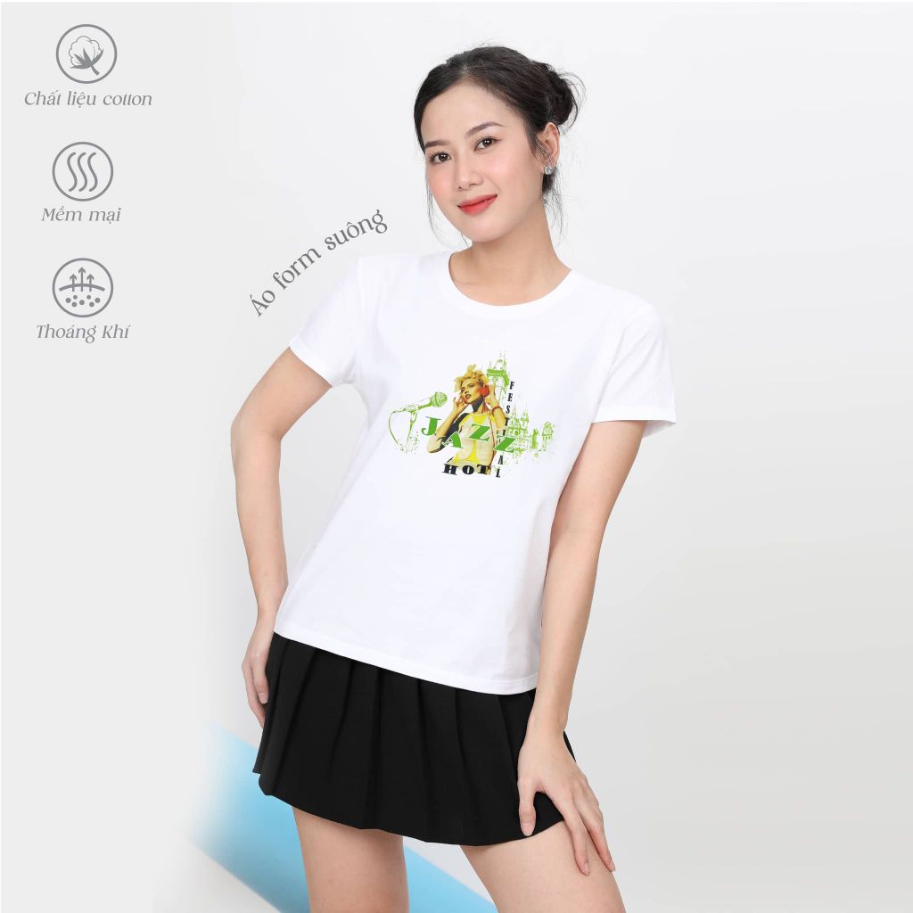 Áo thun tay ngắn form suông cotton 020p 0805