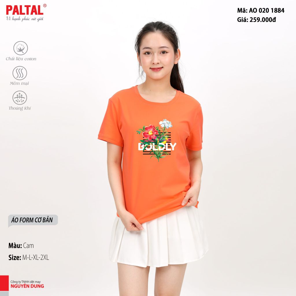 Áo thun tay ngắn form cơ bản cotton 020p 1884