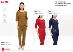 Đồ bộ mặc nhà nữ kiểu quần dài tay lỡ cotton 193p 3334