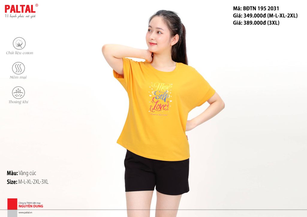 Bộ đùi tay ngắn cotton 195p 2031