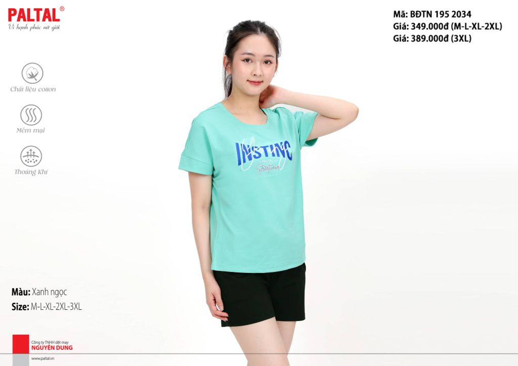 Bộ đùi tay ngắn cotton 195p 2034